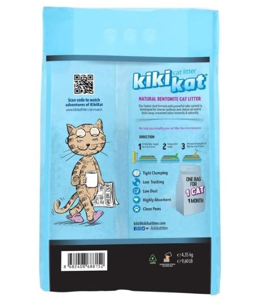 Kiki Kat Activated Carbon Clumping Cat Litter 20L