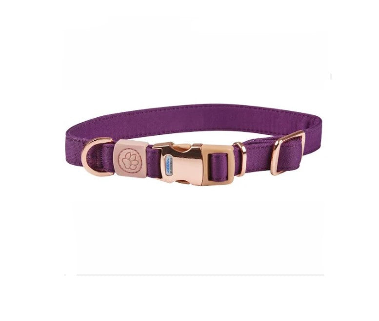 Dogness Large Purple Reflective Teflon Collar (44-69x2.5cm) for Dogs (Up to 42kg)