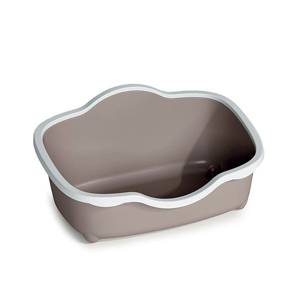 Stefanplast Large gray & White litter box Très Chic Open (59 x 39x 27)