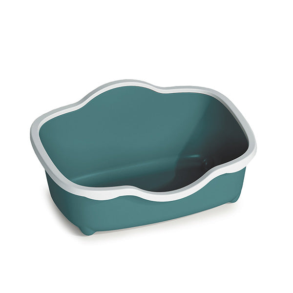 Stefanplast Large green & White litter box Très Chic Open (59 x 39x 27)