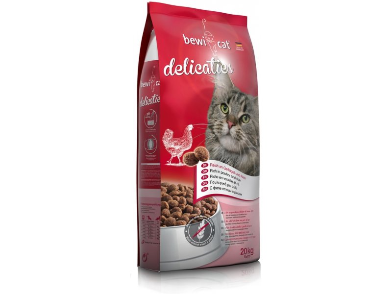 Bewi Cat Delicaties Dry Food with Chicken & Rice for Adult Cats (1+ Years)20 kg
