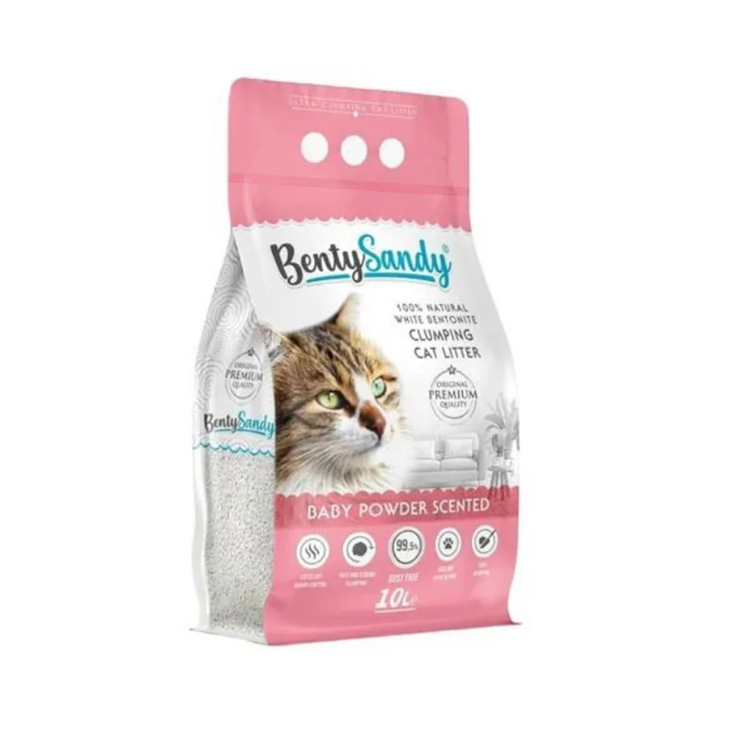 Benty Sandy Clumping Cat Litter baby powder Scent 10L