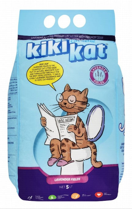 Kiki Kat Bentonite Clumping Cat Litter Lavender Scent5 L
