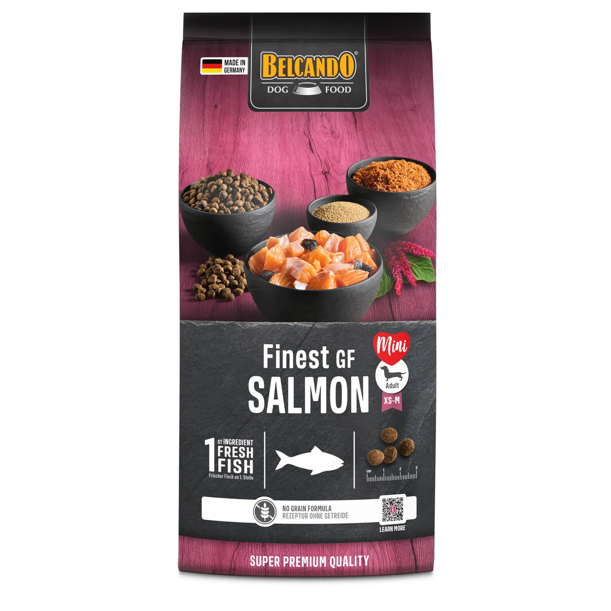 Belcando dry food finest GF with salmon for mini adult dog 12.5k