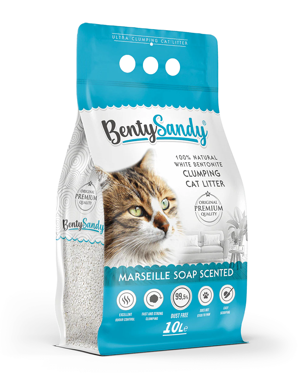 Benty Sandy Clumping Cat Litter marseille soap Scent 10L