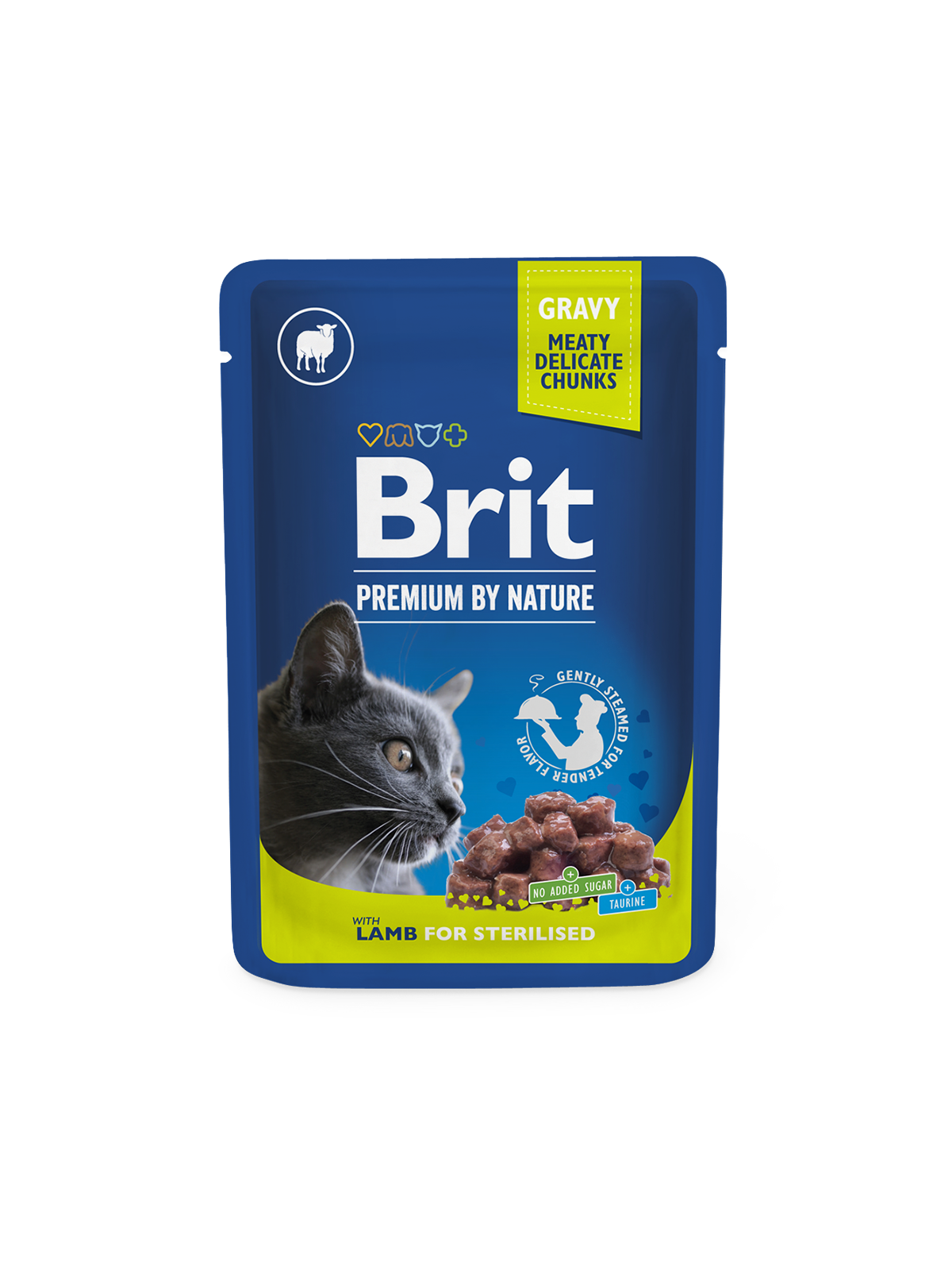 Brit wet food with lamb for sterilised cats 100g