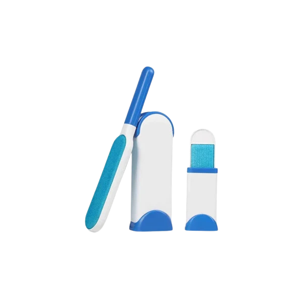 Pet Lint Remover Blue & White with Self Cleaning Base