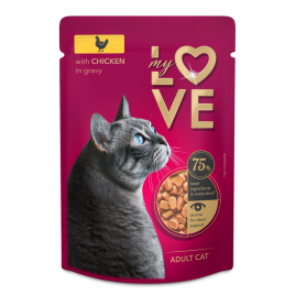 my love wet food with chicken for cat 85g