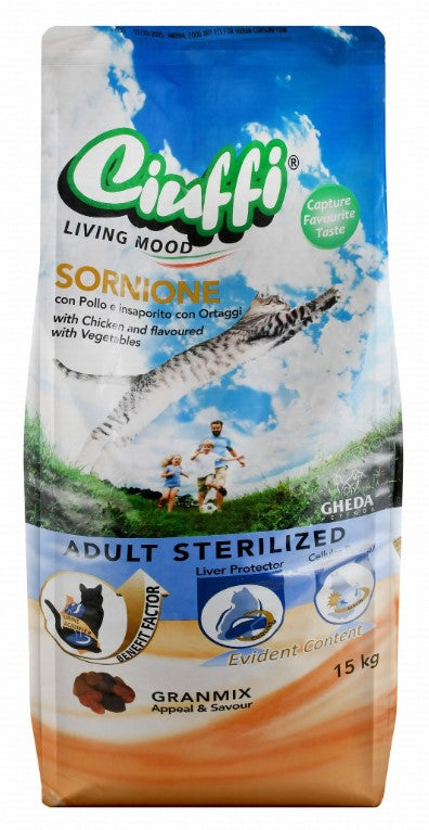 Ciuffi Dry Food for sterilized Cats 15kg