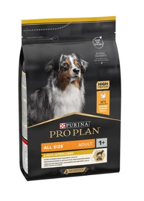 Purina Pro Plan Dry Food with Chicken for Overweight & Sterilized Adult Dogs (1+ Years) 3KG