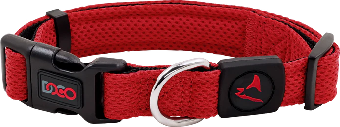 DOCO Athletica XL Red Mesh Dog Collar (51-78x3.8cm)