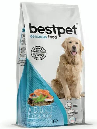 Bestpet Dry Food with Fish & Rice for Adult Dogs 15 kg