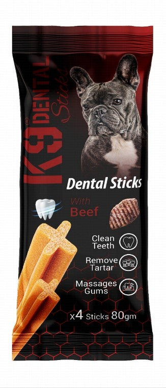 k9 dental sticks with beef for dogs 80gm