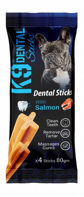 k9 dental sticks with salmon for dogs 80gm