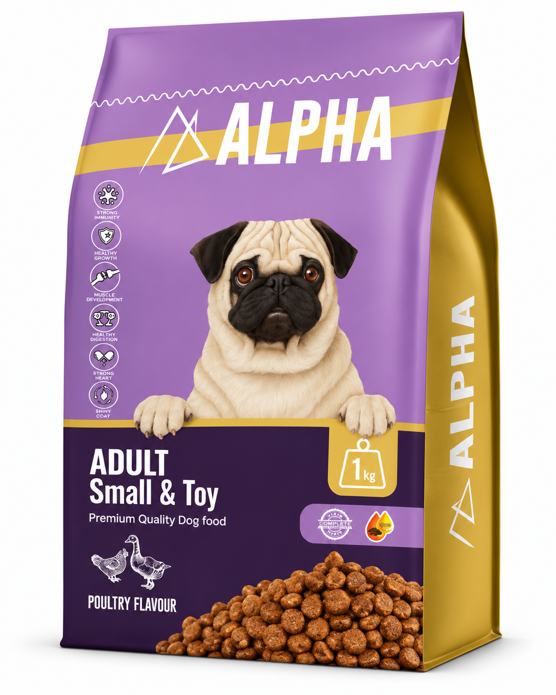 Alpha dry food for adult small dog 1kg