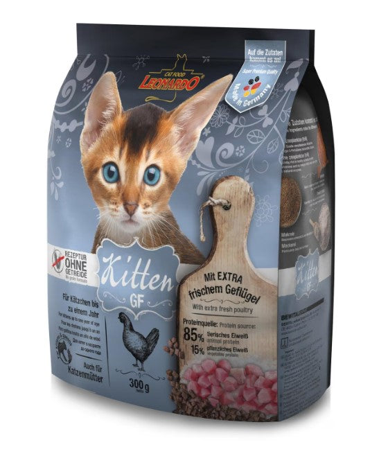leonardo dry cat food with poultry kitten 300gm