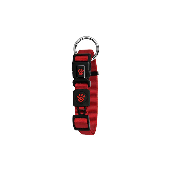 DOCO dog collar medium Nylon o-ring red (35-51x2cm)