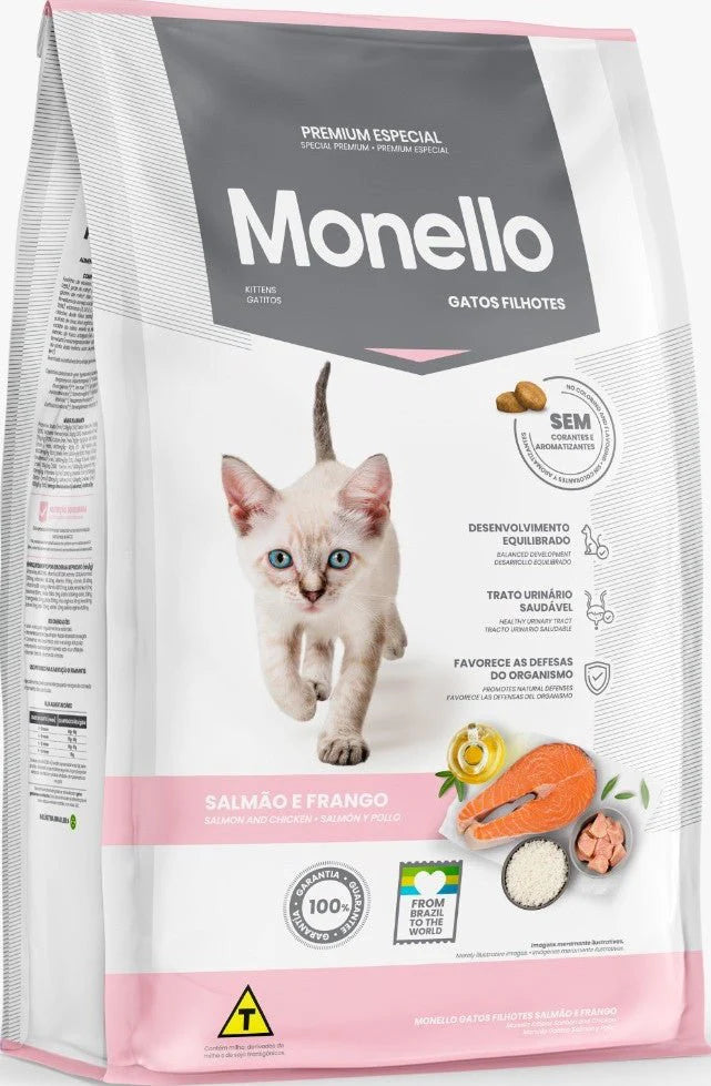 Monello dry food with salmon & chicken for kitten 1k