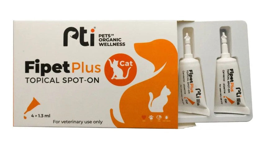 PTI Fipet Plus Topical Spot-On Solution for cats 4x1.3ml