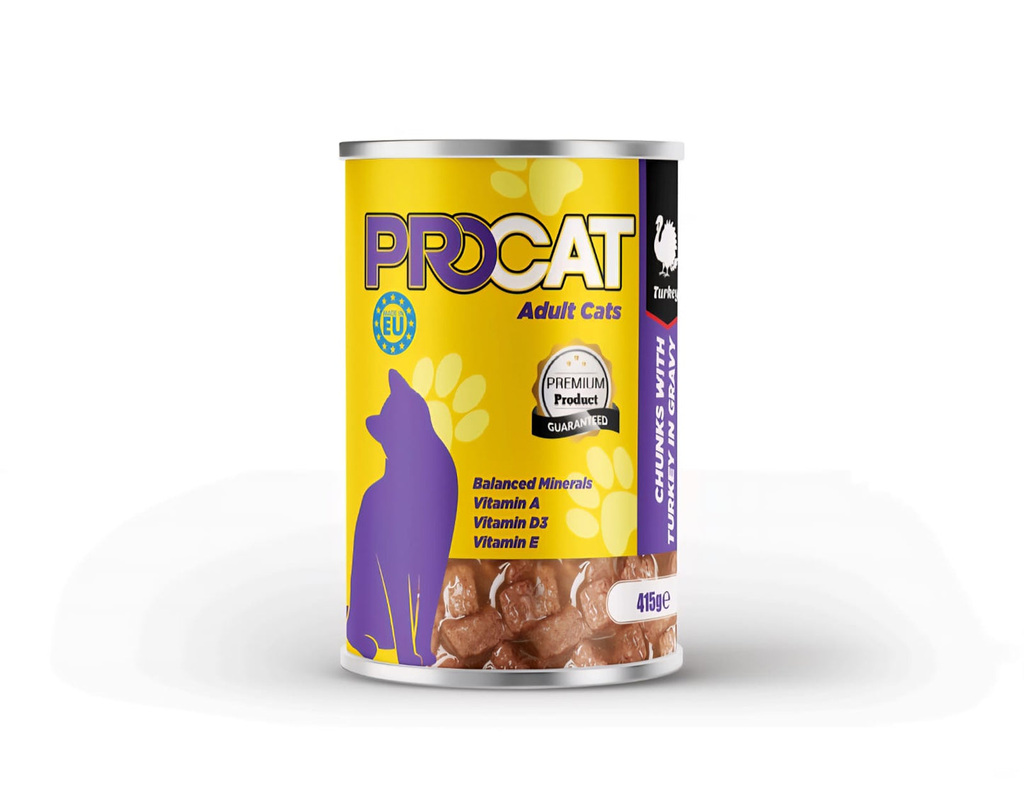 Procat wet food chunks with turkey for adult cat