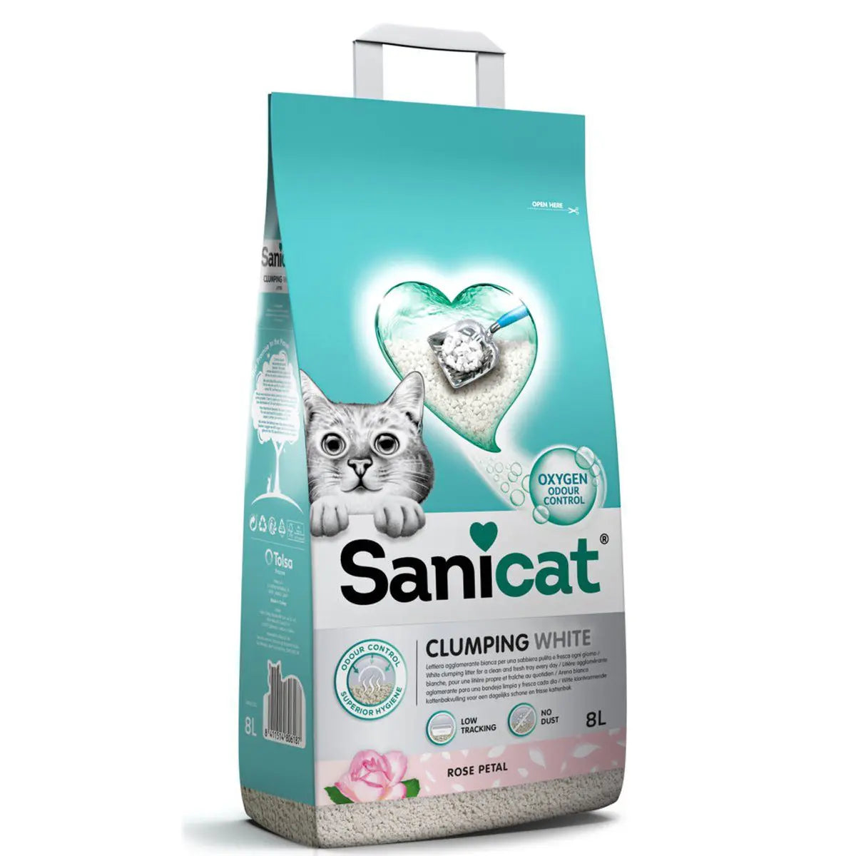 Sanicat Clumping Cat Litter rose 8 L