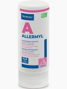 Virbac Allermyl Soothing & Moisturizing Dermatological Pet Shampoo for Sensitive & Itchy Skin 250ml