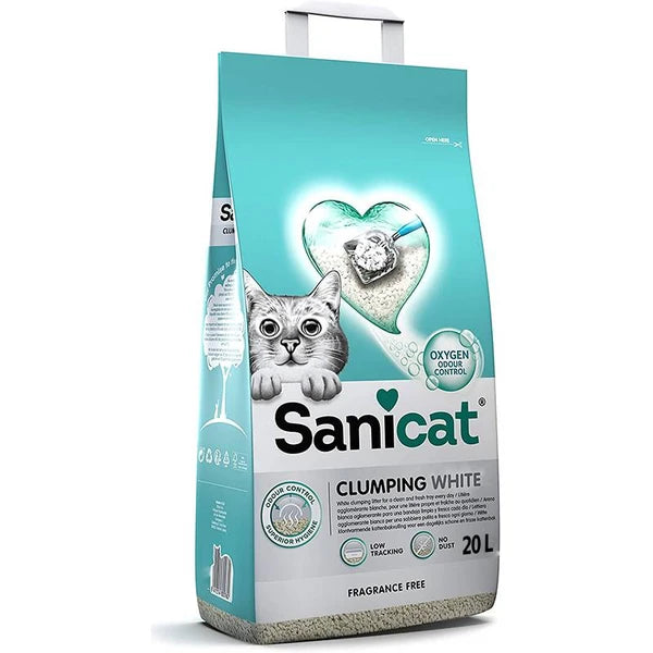 sanicat clumping white fragrance free 20l