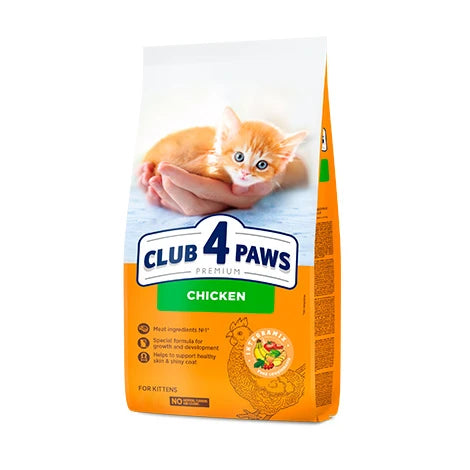 club 4 paws dry food with chicken for kitten 2k