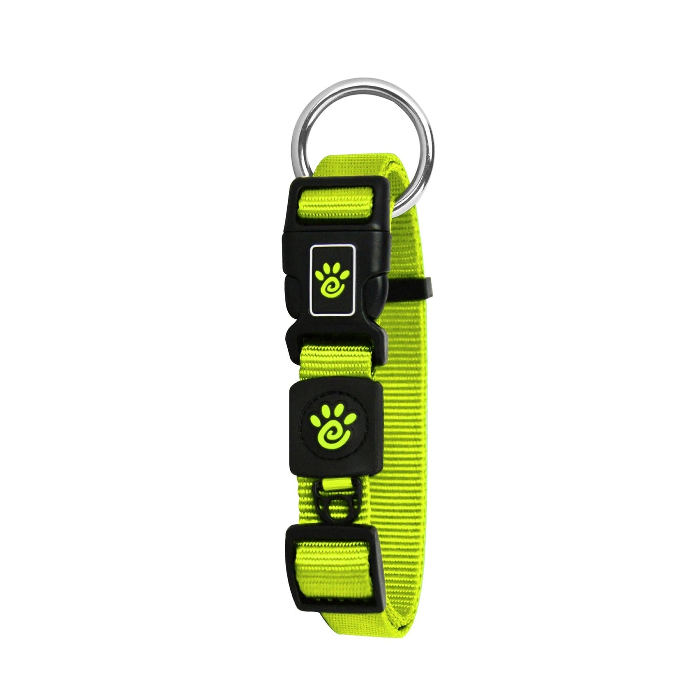 DOCO dog collar xsmall Nylon o-ring lime (21-30x1cm)