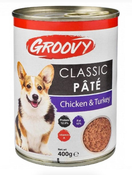 Groovy Classic Dog Pate with Chicken & Turkey400 gr