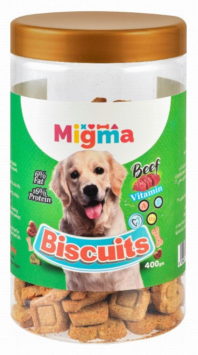 Migma Biscuit Treats with Beef for Adult Dogs 400g