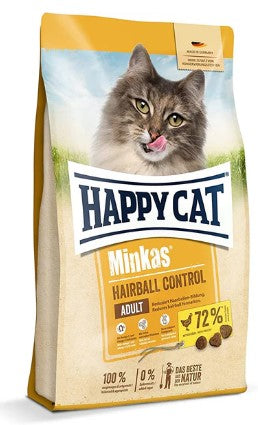 Happy Cat Minkas hair ball control Dry Food with Poultry for Adult Breeds 4kg