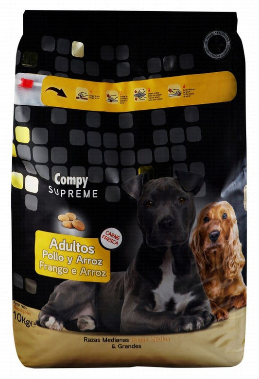 Compy Supreme Dry Food with Chicken & Rice for Medium & Large Breed Adult Dogs 10kg