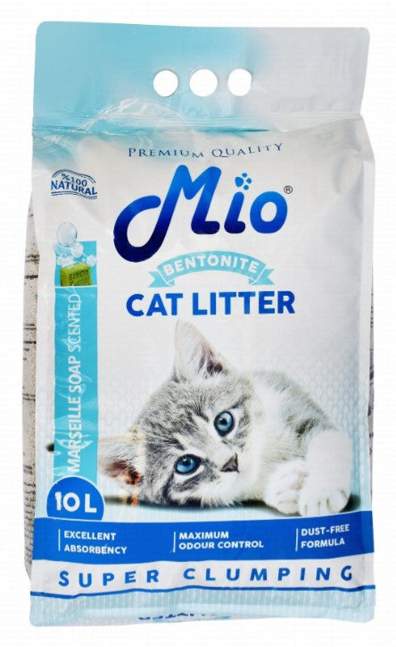 Mio Bentonite Super Clumping Cat Litter Marseille Soap Scent - dust free10 L