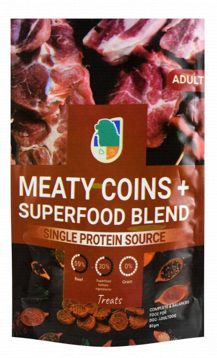 Rich Meaty Coins Plus Treats with Beef for Adult Dogs
