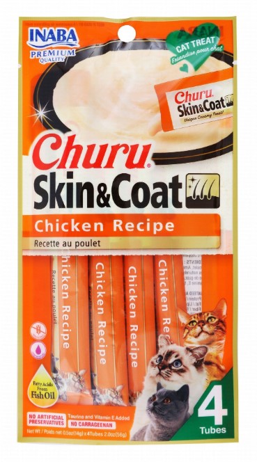 Inaba Churu Skin & Coat Creamy Chicken Cat Treats