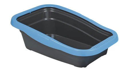 MPS nella Black & Blue Cat Litter Tray with Rim1 pcs