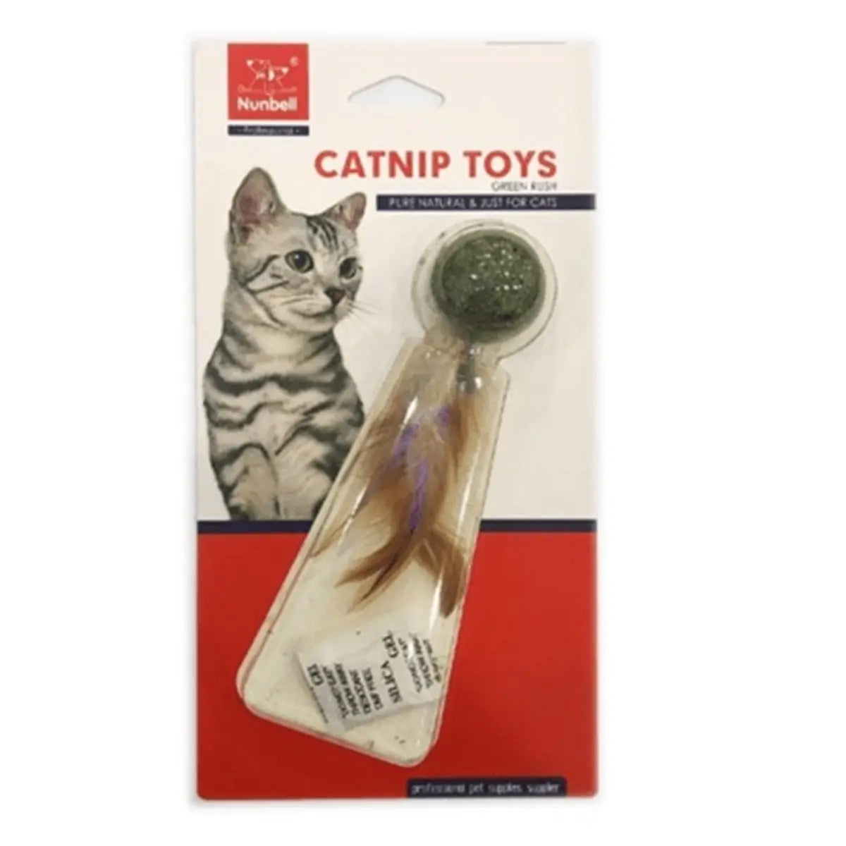 nunbell catnip toys green rush