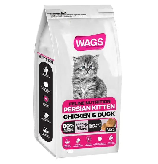 Wags Dry Food with Chicken & Duck for Persian Kittens 2k