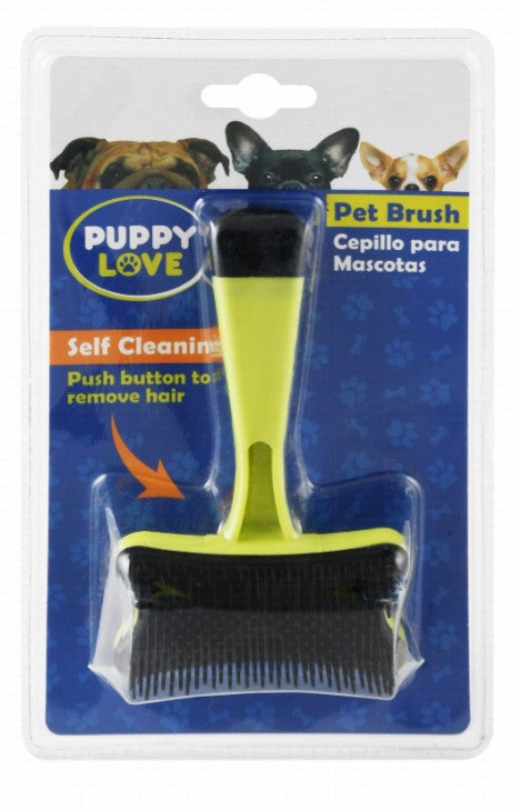 puppy love self cleaning pet brush