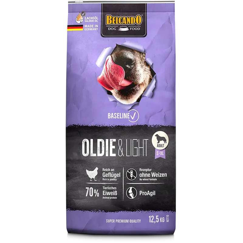 belcando baseline dry food oldie & light for dog 12.5 k