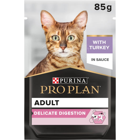 Pro Plan Wet Food Chunks with turkey in Gravy for delicate Adult Cats 85g