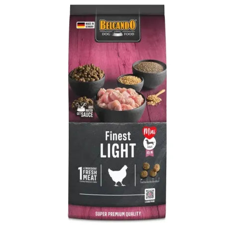 Belcando dry food finest light with Chicken for mini adult dog 4k