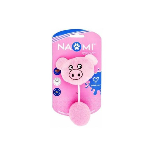 Naomi Pink Pig Plush Cat Toy