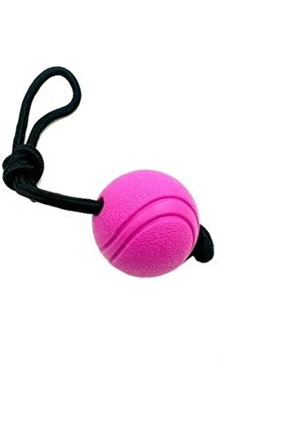 small ball with black rope
