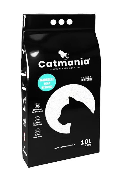 Catmania Bentonite Clumping Cat Litter Marseille Soap Scent 10l