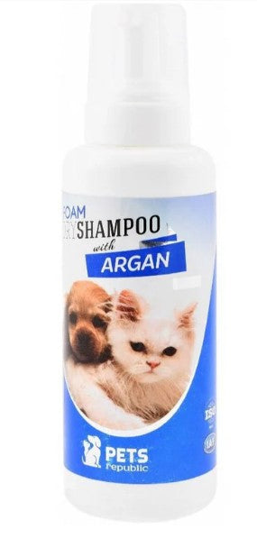 Pets Republic Antibacterial Dry Foam Pet Shampoo with Argan520 ml