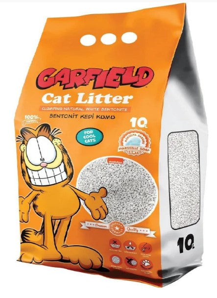 Garfield White Bentonite Clumping Cat Litter Marseille Soap Scent10 L