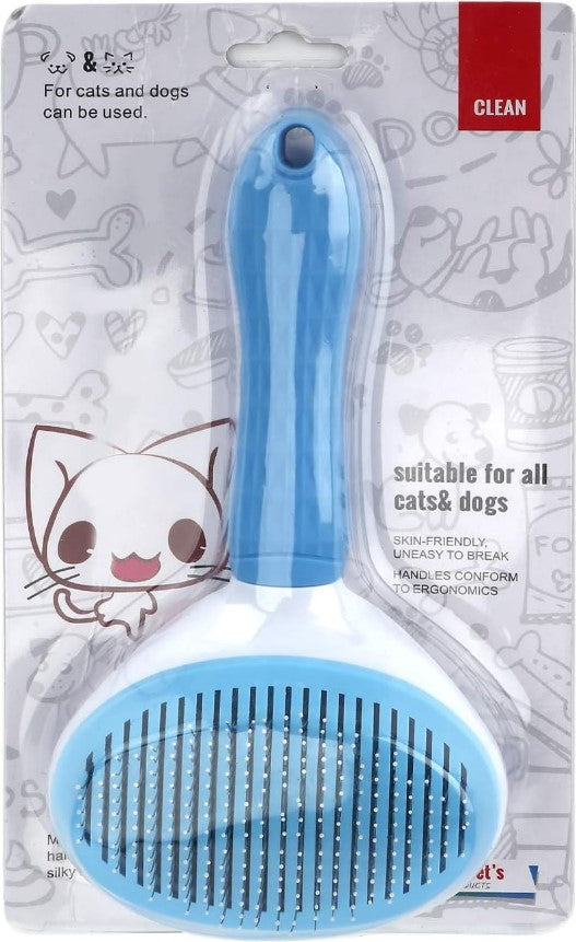 petsy blue self cleaning pet brush