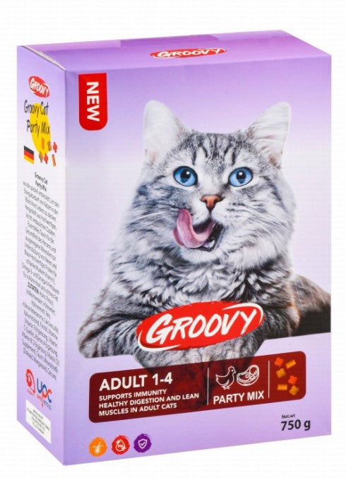 Groovy Dry Food party mix for Adult Cats (1-4 Years)750 gr